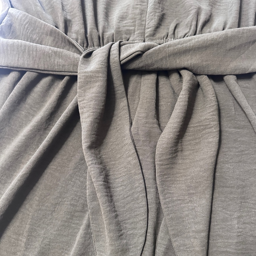 PrettyGarden Wide Leg Jumpsuit V-Neck Belted Long pants romper XL - Picture 7 of 12